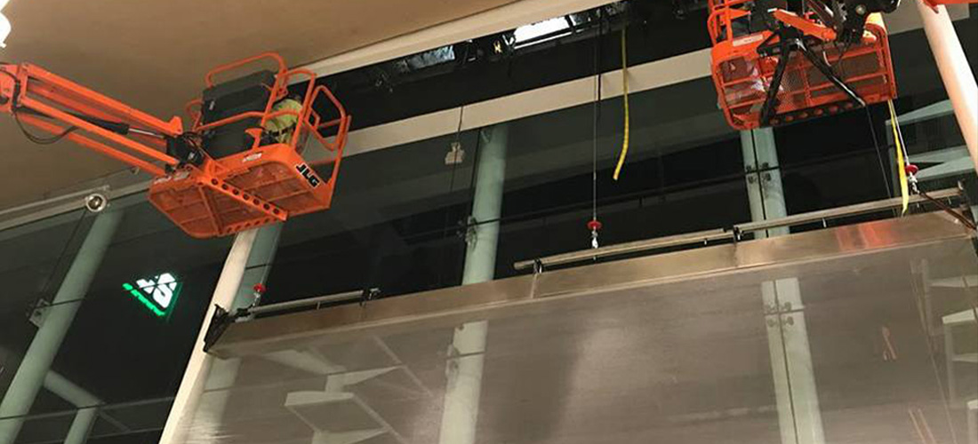 Stainless Steel Waterfall Installation Stainless Steel Waterfall Installation