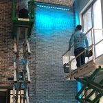 Indoor And Outdoor Stainless Steel Waterfall Installation