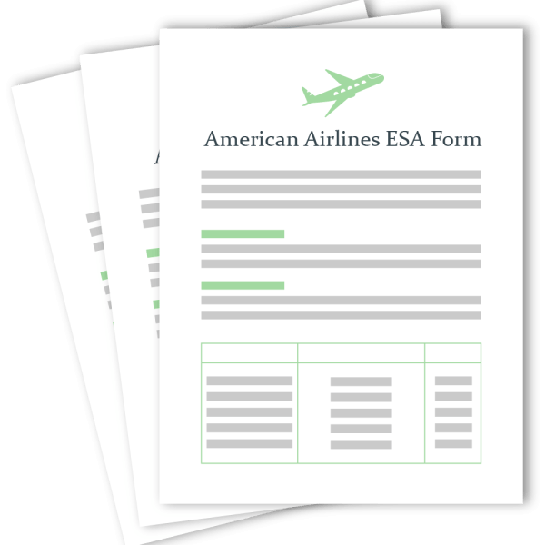 American Airlines ESA Form
